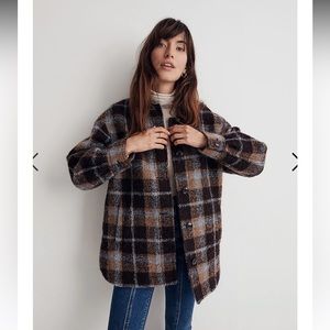 Madewell Belrose wool alcapa blend oversized shirt jacket xxs